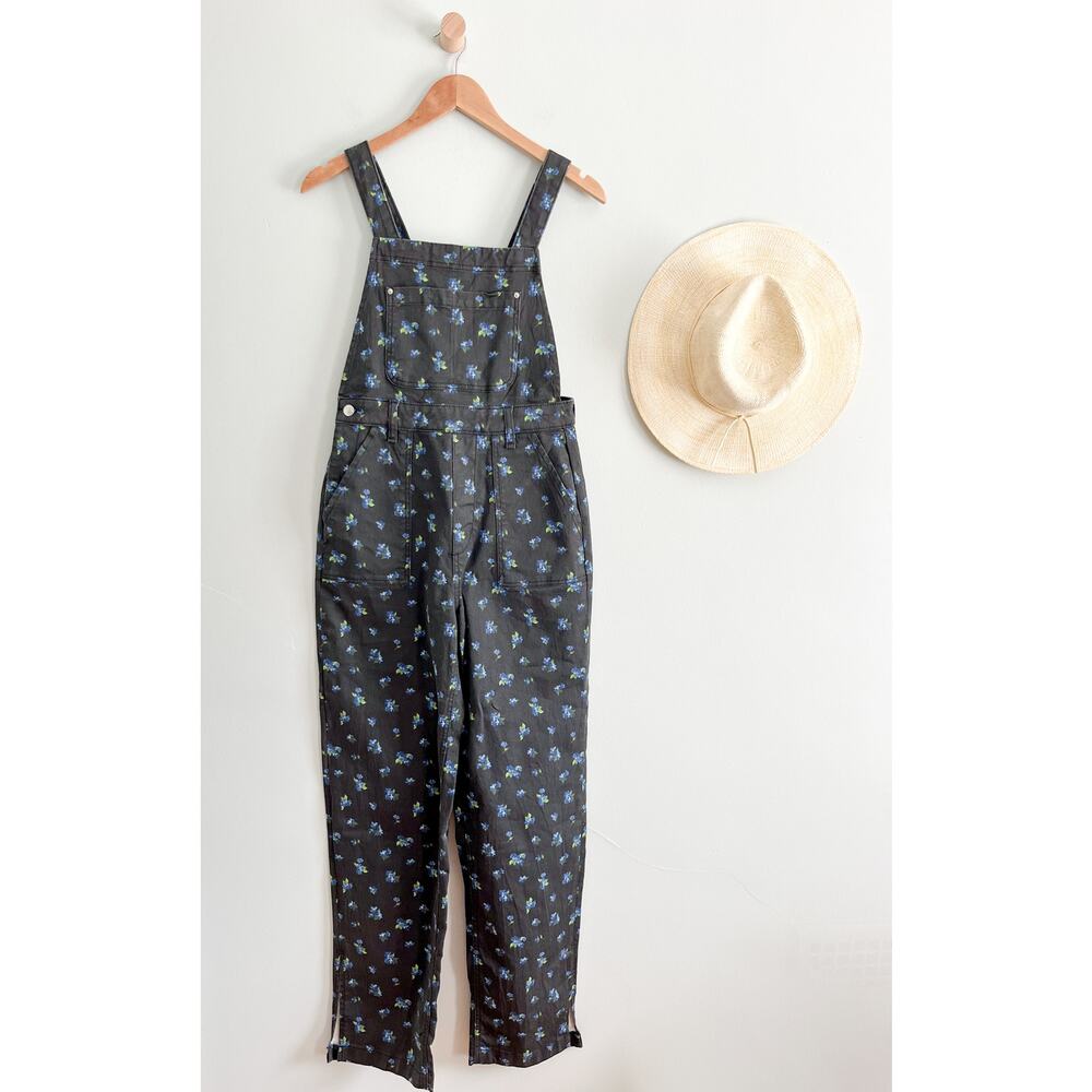 WeWoreWhat Black Floral Overalls